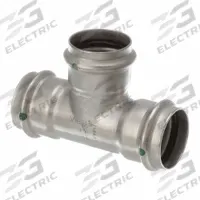 VIEGA PROPRESS Crimp Tee Fitting: 1 1/4 in CTS x 1 1/4 in CTS x 1 1/4 in CTS Size, Rubber (MPN 80595). Key specifications — Brand: VIEGA PROPRESS.