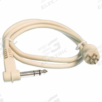 RCA Healthcare TV Jumper Cable: RCAJ-36-146 White, 6-pin Male Plug to RCA 1/4" Phono Jack - Television Jumper Cables
