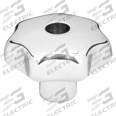 KIPP Hand Knob: 7 Point, Stainless Steel, 1/2"-13 Thread, 22 mm Thread Lg - Corrosion-Resistant 7-Arm Knobs with Threaded Through-Hole