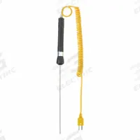 REED INSTRUMENTS Thermocouple Bead Probe: -58°F to 1,112°F /-50°C to 600°C, 6.1 in Probe Lg, Type K (MPN R2950). Key specifications — Brand: REED INSTRUMENTS; Accuracy: ±3.96 °F @ -58 to 560 °F; Handle Type: Straight.