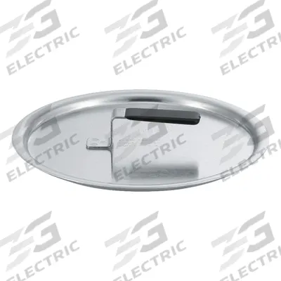 VOLLRATH Fry Pan Cover: 9 7/8 in Top Dia, Aluminum, Silver, Aluminum, NSF Certified - Covers