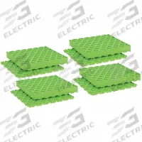 AIRLOC Vibration Isolator Pad: Buna-N, Diamond Pad Top, 4 in Lg, 4 in Wd, 3/4 in Ht, 4 PK (MPN D80). Key specifications — Isolator Material: Buna-N; Brand: AIRLOC.
