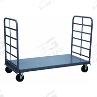 JAMCO Platform Truck: 2,000 lb, 60 in L x 24 in W x 10 in H Deck, Solid, 12 ga Deck, Polyurethane (MPN PS260P600GP). Key specifications — Side Panel Type: No Side Panels; Brand: JAMCO; Color: Gray; Caster/Wheel Configuration: (2) Swivel.