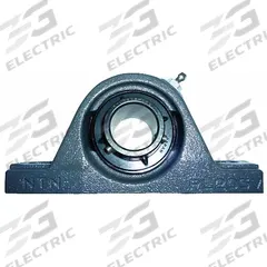 NTN Pillow Block Bearing: 2 in Bore, Cast Iron, Set Screws, 2 1/2 in Shaft Ht, 8.625 in Overall Lg (MPN UCP-2M). Key specifications — Brand: NTN; Maximum Speed: 2,900 RPM; Mounting Bolt Size: 5/8 in; System of Measurement: Inch.
