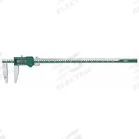 INSIZE Nib Jaw Digital Caliper: 0 in to 40 in /0 mm to 1,000 mm, Inch/Metric, +/- 0.08mm Accuracy (MPN 1106-1002). Key specifications — attr1185476: INSIZE; attr1185435: Outside; attr1185436: Not Included; attr1185475: Not Rated; attr1185429: +/- 0.08mm; attr1185430: 0.0005 in/0.01 mm; attr1218557: Transmitter Required; attr1220488: Not Included.