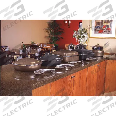SPRING USA Sauteuse Buffet Server: 15 3/8 in Overall Lg, 15 1/4 in Overall Dia - Buffet Servers
