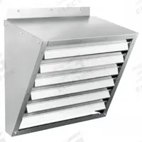 DAYTON Gas Wall and Ceiling Unit Heater Discharge Nozzle: Compatible with Low-Profile Unit Heaters (MPN 5ZJU3). Key specifications — Product Type: Discharge Nozzle; Compatible with Product Type: Low-Profile Unit Heaters; Compatible Grainger Part Number: 2RYU7; Angle: 30°; Includes: Mounting and Assembly Hardware; Overall Dimensions - H x W x D: 22-3/8 in x 19-5/8 in x 13-1/8 in; Brand: DAYTON; Material: Steel.