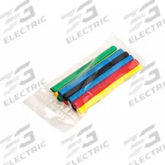 3M Heat Shrink Tubing Kit Refill: 28 Pieces, 1/8 in, 2:1, 6 in, Polyolefin, Single Size, 28 PK (MPN FP301-1/8-6"-ASSORTED-10-28 PC PKS). Key specifications — I.D. Before Shrinking: 1/8 in; Shrink Ratio: 2:1; Length: 6 in; Includes: (4) Yellow; Color: Yellow; Use With Wire Size: 22 AWG to 24 AWG; Shrink Tubing Kit Type: Heat Shrink Tubing Kit; Brand: 3M.
