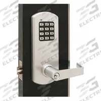 TOWNSTEEL Electronic Keyless Lock: Keypad, ADA Compliant, Chrome (MPN XCE-2030-G-626). Key specifications — Product Type: Electronic Keyless Lock; Manufacturer Part Number: XCE-2030-G-626; Access Method: Keypad; Key Override Options: High Security 6 Pin TownSteel L.