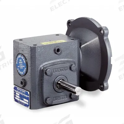 BOSTON GEAR Speed Reducer: 15:1, 117 RPM, 0.25 hp Input Max, 116 in-lb Output Max, Round - Direct-Drive Right-Angle Speed Reducers