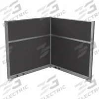 VERSARE Cubicle Kit: 72 in Overall Ht, 72 in Overall Wd, 2 Panels, Charcoal Gray, Fabric (MPN HPEKL-66-S-DGY). Key specifications — Panel Color: Charcoal Gray; Brand: VERSARE; Panel Material: Fabric.