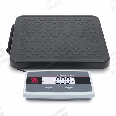 OHAUS Shipping Scale: 70 lb Wt Capacity - Imperial, 12 5/8 in Weighing Surface Dp - Shipping Scales with Remote Indicator