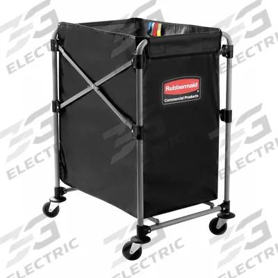 RUBBERMAID COMMERCIAL PRODUCTS Basket Truck: 5 cu ft, 220 lb - Space-Saving Basket Trucks with Removable Mildew-Resistant Vinyl Liner