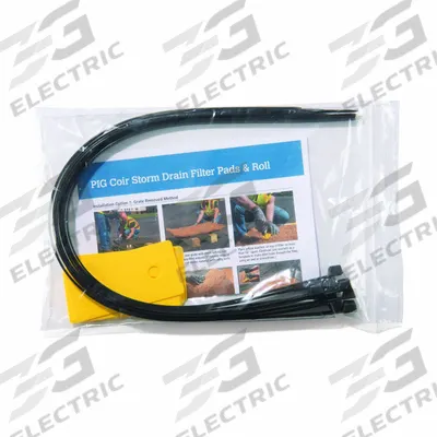 PIG Stormwater Over-the-Drain Filter: 11 3/4 in L x 7 3/4 in W - Installation Kits for Tie-Down Street Drain Filters