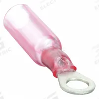 VELVAC Ring Terminal: Red, Heat Shrink Insulation, 5/16 in Stud Size, 22 AWG to 18 AWG Wire Sizes (MPN 37116). Key specifications — Brand: VELVAC.