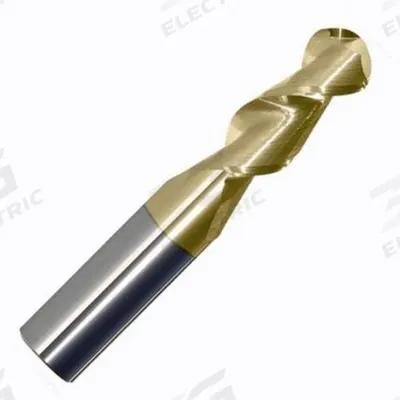 APPROVED VENDOR Ball End Mill: Carbide, ZrN Coated, 2 Flute, 3/8" Mill Dia, 1-1/2" LOC - Carbide Ball End Mills for Aluminum