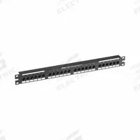 PANDUIT Patch Panel: Flat, 1 Rack Units, 24 Ports, 6A, IDC, Steel, 1 1/8 in Overall Ht, NK6XPPG24Y. Key specifications — Brand: PANDUIT; Compatible Cable Performance Category: 6A; Material: Steel; _Access Type: Rear Access; _Port Labeling: Front Numbered; _Power Over Ethernet: Power Over HDBaseT (POH); _Rear Termination: IDC; _Series: NetKey.