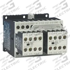 EATON IEC Magnetic Contactor: Reversing, 3 Poles, 3NO Contacts, 7 A, 240V AC Coil (MPN XTCR007B21B). Key specifications — Brand: EATON; Integrated Surge Suppression: Yes.