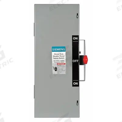 Siemens Safety Switch: Non-Fusible, 30 A, Three Phase, 240V AC, Galvanized Steel - Non-Fusible Safety Switches