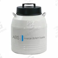 AMERICAN BIOTECH SUPPLY Box Rack Storage: 61 L Capacity, 22 in Overall Dia, 27 1/4 in Overall Ht (MPN ABS 2). Key specifications — Brand: AMERICAN BIOTECH SUPPLY; Material: Aluminum; Includes: Hanging Racks; Included Safety Features: Lid Lock.