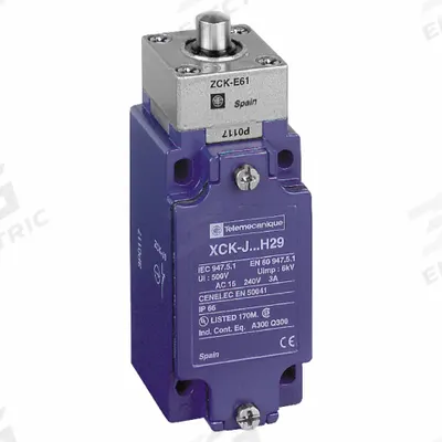 TELEMECANIQUE SENSORS Limit Switch: Plunger Actuator, Non-Metallic, Plunger - Top-Mount Plunger Limit Switches
