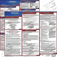 JJ KELLER Labor Law Poster: TN, Spanish, Plastic, 30 in x 24 in, Federal and State Labor Law (MPN 200-TN-3). Key specifications — State/Province: TN; Language: Spanish.