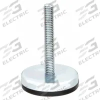GLIDE RITE Male-End Leveling Mount: Fixed Stud, 1/2"-13 Thread Size, 2.4 in, 250 lb Capacity (MPN G08-EL). Key specifications — Base Shape: Round; Load Capacity: 250 lb; Thrust Pad Material: Rubber.