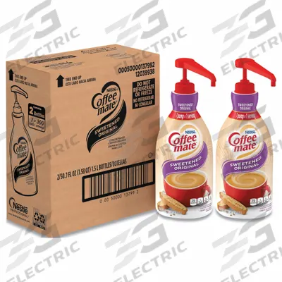 COFFEE MATE Liquid Creamer Original: Original, 1.5 L Item Size, Pump-Top Dispenser - Creamers