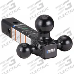 REESE Tri Ball Mount: IV, Ball Mounts with Hitch Ball Ball Mount, 2 in Compatible Hitch Size (MPN 21512). Key specifications — Vehicle Class: IV; Brand: REESE; Features: Eliminate Carrying Extra Bars for Different Trailer; Finish: Powder Coated; Includes: 2 in Ball; Mount w/ Hitch Ball Style: Non-Adjustable.