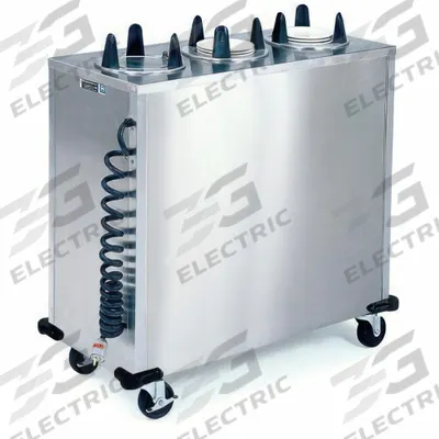 LAKESIDE Plate Dispenser Cart: Heated, 8 1/8 in Plate Size, 39 7/8 in Overall Ht - Heated Plate Dispenser Carts