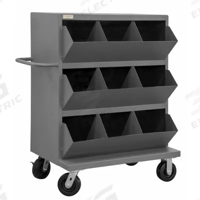 APPROVED VENDOR Mobile Storage Bin: 36 in x 24 in x 49 1/4 in, 9 Compartments - Mobile Stacking Bin Units
