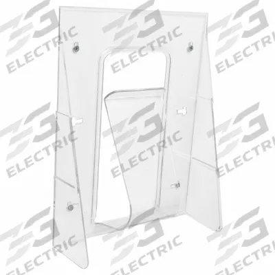 DEFLECTO Literature Rack: 1 Compartments, Clear, Polycarbonate - Wall-Mounted Literature Racks