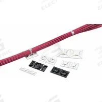 PANDUIT Cable Tie Mounting Base: 0.21 in Slot Wd, 0.07 in Slot Ht, White, 1.12 in Wd, 100 PK (MPN ABM112-A-C). Key specifications — For Use With: Miniature, Intermediate and Standard Cable Ties; Size: 1.12 in L x 1.12 in W x 0.2 in H; Color: White; Brand: PANDUIT.