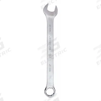 WESTWARD Combination Wrench: Alloy Steel, Satin, 21 mm Head Size, 10 5/8 in Overall Lg - Metric 12-Point Combination Wrenches