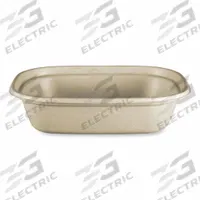 WORLD CENTRIC Carry-Out Food Container: Tan, Box Container, 1 Compartments, Rectangular, 400 PK (MPN CT-SC-U2-LFP). Key specifications — Color: Tan; Microwave Safe: Yes; Material: Fiber; Shape: Rectangular; Brand: WORLD CENTRIC.