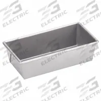 CHICAGO METALLIC Bread Pan: Aluminized Steel, 1 Slots, 5 in Overall Wd, 3 in Overall Dp, 26 ga Gauge (MPN 49115). Key specifications — Pan Style: Open Top Bread Pan; Brand: CHICAGO METALLIC; Color: Silver; Material: Aluminized Steel; NSF Certified: No; Number of Slots: 1.