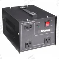 APPROVED VENDOR Step Up/Step Down Voltage Converter: 2 kVA Power Rating, Single Phase, 50/60 Hz (MPN 30C522). Key specifications — Frequency: 50/60 Hz; Protective Device: Circuit Breaker; Voltage Conversion: 110 to 220V AC; Brand: APPROVED VENDOR; Phase: Single.