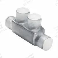 BURNDY Multitap Connector: 2 Port, In-Line Entry, 10 AWG – 350 kcmil Wire Size, Clear (MPN BISR350). Key specifications — Body Material: Aluminum; Brand: BURNDY.
