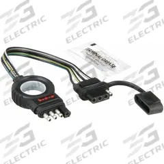 HOPKINS TOWING SOLUTIONS T-Connector: 4-Way, PVC, 16 ga_18 ga Wire Gauge, Vehicle and Trailer (MPN 48148)
