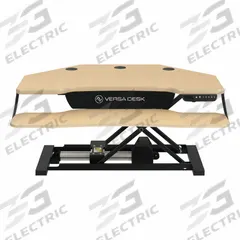 VERSADESK Standing Desk: Electronic, Maple, Wood, 36 in Overall Wd, 31 in Overall Dp, BIFMA (MPN VDPPEC3631-BM). Key specifications — Desktop Material: Wood; Brand: VERSADESK; Desktop Color: Maple.