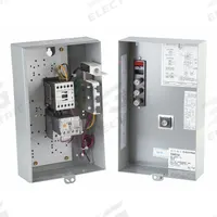EATON IEC Magnetic Motor Starter: Non-Reversing, 3 Poles, Electronic Protection, 9 A, 120V AC (MPN ECX09C1AAA-R63/B). Key specifications — Brand: EATON; Pilot Lights Included: None; Auxiliary Contacts Included: 1NO/1NC.