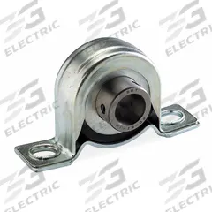 DAYTON Pillow Block Bearing: 1/2 in Bore, Steel, Set Screws, 1 5/16 in Shaft Ht, 4.437 in Overall Lg (MPN 2X403). Key specifications — Brand: DAYTON; Maximum Speed: 6,000 RPM; Mounting Bolt Size: 7/16 in; System of Measurement: Inch.