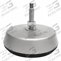 WMI Male-End Leveling Mount: Fixed Stud, M16 Thread Size, 6.3 in, 6,700 lb Capacity, Anti-Vibration (MPN WMR160-100). Key specifications — Finish: Nickel-Plated; Base Shape: Round; Load Capacity: 6,700 lb; Includes: Locking Nut.