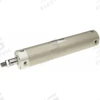 SMC Round Body Cylinder: 1 1/2 in Bore, 6 in Stroke, Repairable, Aluminum, Basic Mounting, NCG, Air (MPN NCDGBN40-0600). Key specifications — attr1122958: Rotating Rod; attr942235: Carbon Steel; attr942202: SMC; attr942209: Aluminum; attr942227: Basic; attr942243: NCG.