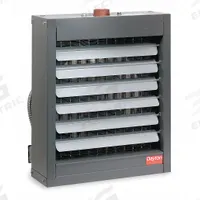 DAYTON Hydronic Wall and Ceiling Unit Heater: Steam/Water, 230,000 BtuH Output @ 200 F Water (MPN 4NHG6). Key specifications — Air Flow: 5.000 cfm; Brand: DAYTON; Connection Size, Connection Type: 2 in, Threaded Female NPT; Fan Guard Type: Standard Guard; Heating Method: Steam; Overall Dimensions - H x W x D: 37-3/4 in x 33-3/8 in x 18-5/8 in.