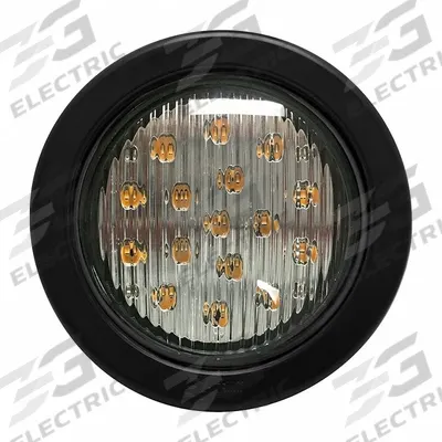ECCO Warning Light: Perimeter Flashing Warning Light, Amber, 2 3/16 in Overall Wd - Vehicle Perimeter Flashing Warning Lights