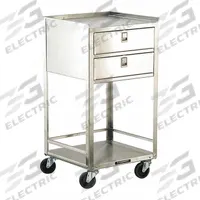 LAKESIDE Corrosion-Resistant Mobile Medical Equipment Stand: Stainless Steel, (4) Swivel, Silver (MPN 358). Key specifications — Material: Stainless Steel; Drawer Color: Silver; Brand: LAKESIDE; Caster/Wheel Configuration: (4) Swivel; Cabinet Color: Silver.