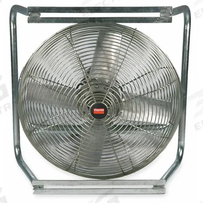 Dayton Transformer Cooling Fan: 6,599 cfm Airflow @ 0.000 in SP, 20 in Blade Dia - Guard- and Tubular-Mounted Transformer Cooling Fans
