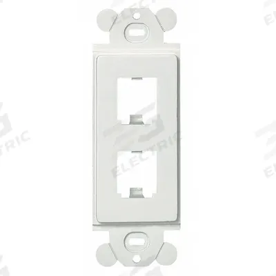 PANDUIT Module Frame: Mini Com, White, 2 Ports - Voice & Data Housings