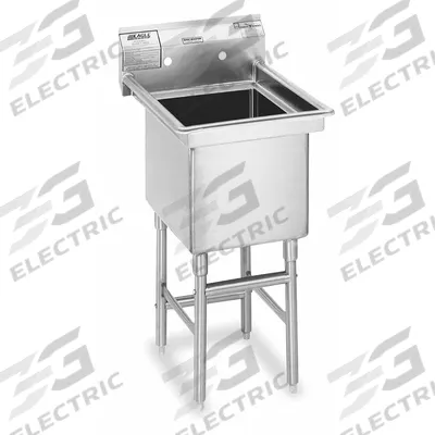 EAGLE GROUP Kitchen Sink: 1 Bowls, 44 1/2 in Overall Ht, 27 in Overall Lg - One-Bowl Freestanding Kitchen & Bar Sinks without Faucets